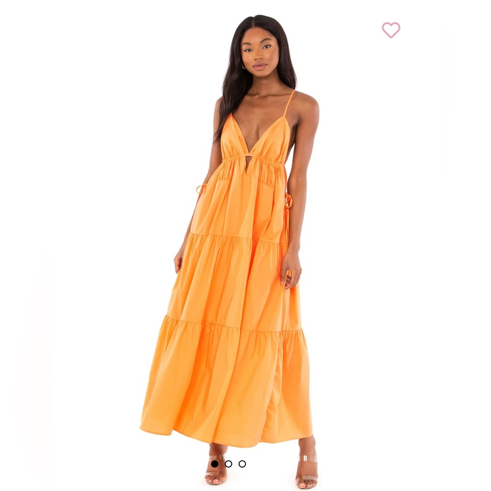 Astr Cassie Dress in color melon